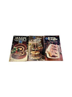 Vintage Pillsbury Cookbook Lot 3 Books Elegant Festive Holiday Classics 1981 USA